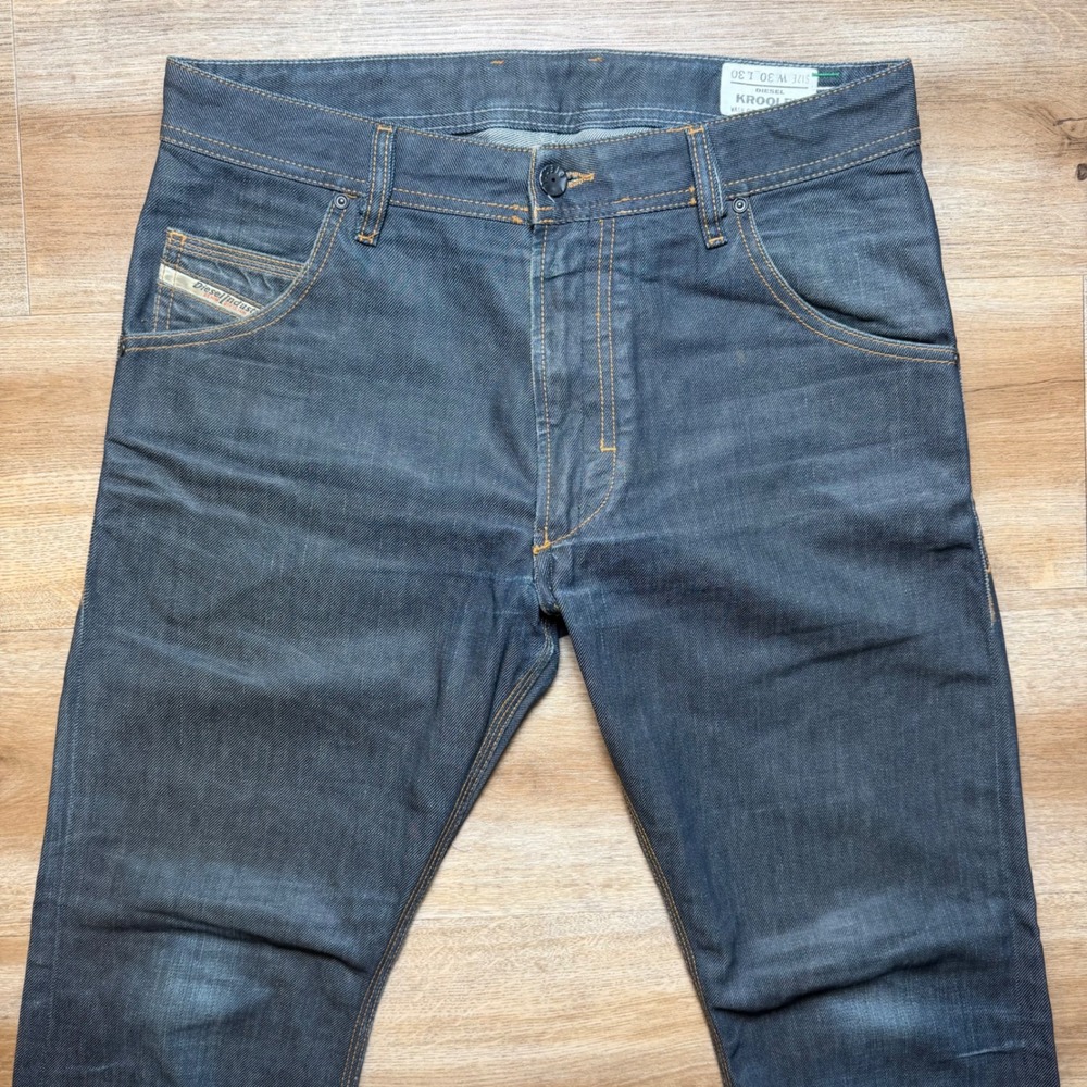 Diesel Krooley Jeans Mens 30x30 Dark Indigo Slim Carrot Fit Made in Italy 0088Z - Picture 2 of 14